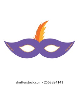 carnival mask costume isolated icon