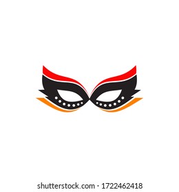 Carnival mask costume vector design template