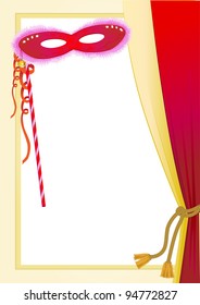 carnival mask and curtain