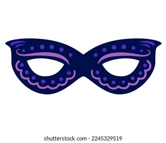 Carnival mask with decoration elements vector design. Disguise flat illustration. Festival costume element.