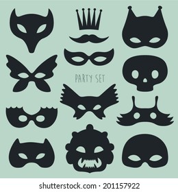 carnival mask and disguises vector illustration 