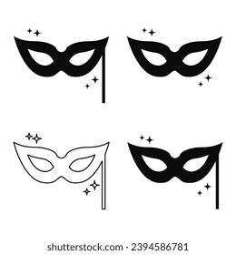 Carnival Mask events celebration party icon sign symbol art design vector