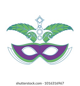 carnival mask with feathers