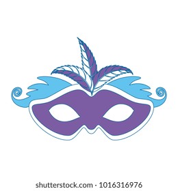 carnival mask with feathers