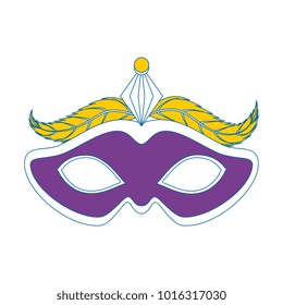 carnival mask with feathers