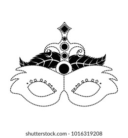 carnival mask with feathers