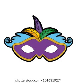 carnival mask with feathers