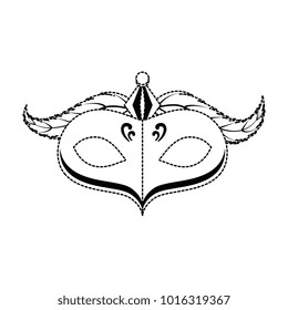 carnival mask with feathers