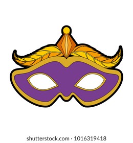 carnival mask with feathers