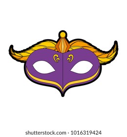 carnival mask with feathers