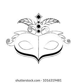 carnival mask with feathers