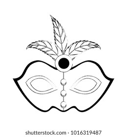 carnival mask with feathers