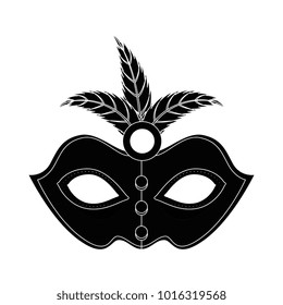 carnival mask with feathers