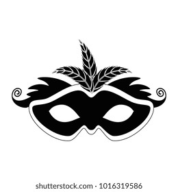 carnival mask with feathers