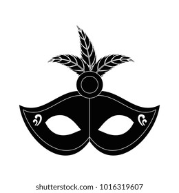 carnival mask with feathers