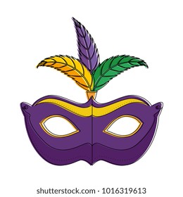 carnival mask with feathers