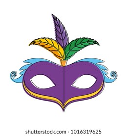carnival mask with feathers