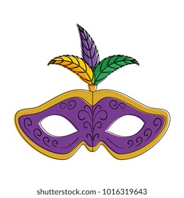 carnival mask with feathers