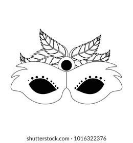 carnival mask with feathers