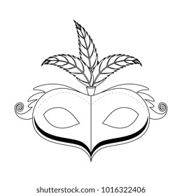 carnival mask with feathers