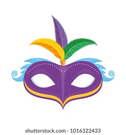 carnival mask with feathers