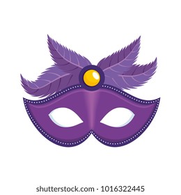 carnival mask with feathers