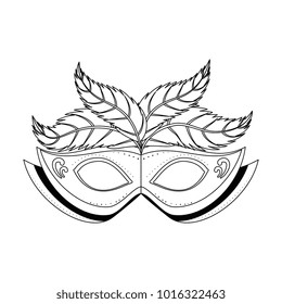 carnival mask with feathers
