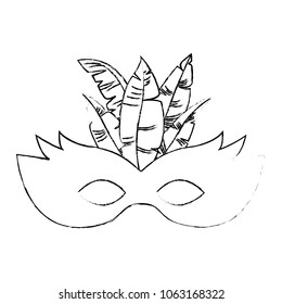 carnival mask with feathers