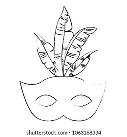 carnival mask with feathers
