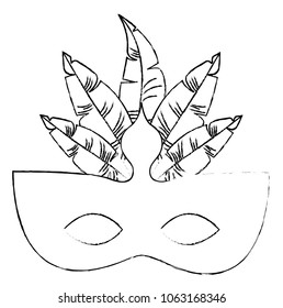carnival mask with feathers