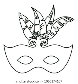 carnival mask with feathers
