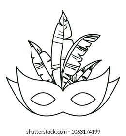 carnival mask with feathers