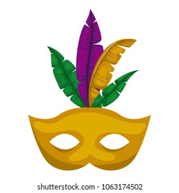 carnival mask with feathers