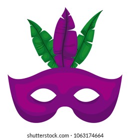 carnival mask with feathers