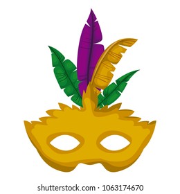 carnival mask with feathers