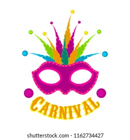 Carnival mask with feathers