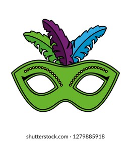 carnival mask with feathers