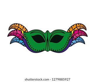 carnival mask with feathers