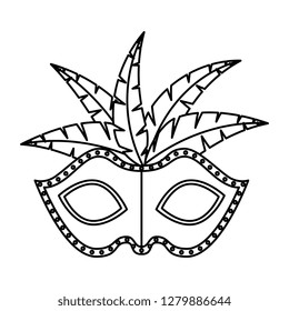 carnival mask with feathers