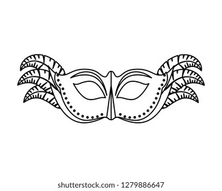 Vector Masquerade Mask Isolated Hand Drawn Stock Vector (Royalty Free ...