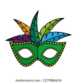 carnival mask with feathers
