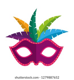 carnival mask with feathers