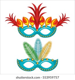 carnival mask with feathers