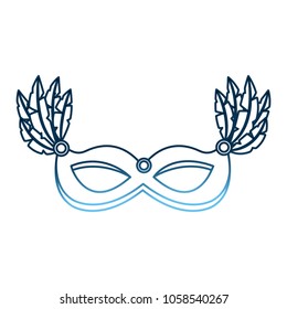 carnival mask with feathers decoration