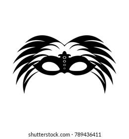 Carnival mask with feathers icon. Carnival element icon. Premium quality graphic design icon. Baby Signs, outline symbols collection icon for websites, web design, mobile on white background