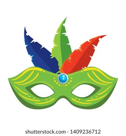 Carnival Mask Feathers Vector Illustration Stock Vector (Royalty Free ...