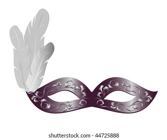 Carnival mask with feathers. Vector-Illustration