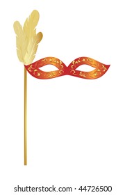 Carnival mask with feathers. Vector-Illustration