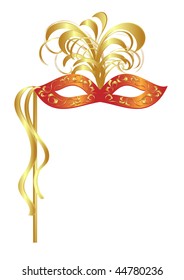 Carnival mask with feathers. Vector-Illustration