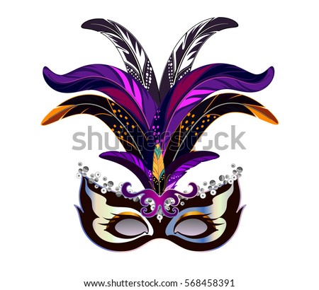 carnival mask feathers venetian